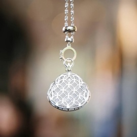 Pure Silver Zircon Natural A-Grade Jade Buddha Pendant